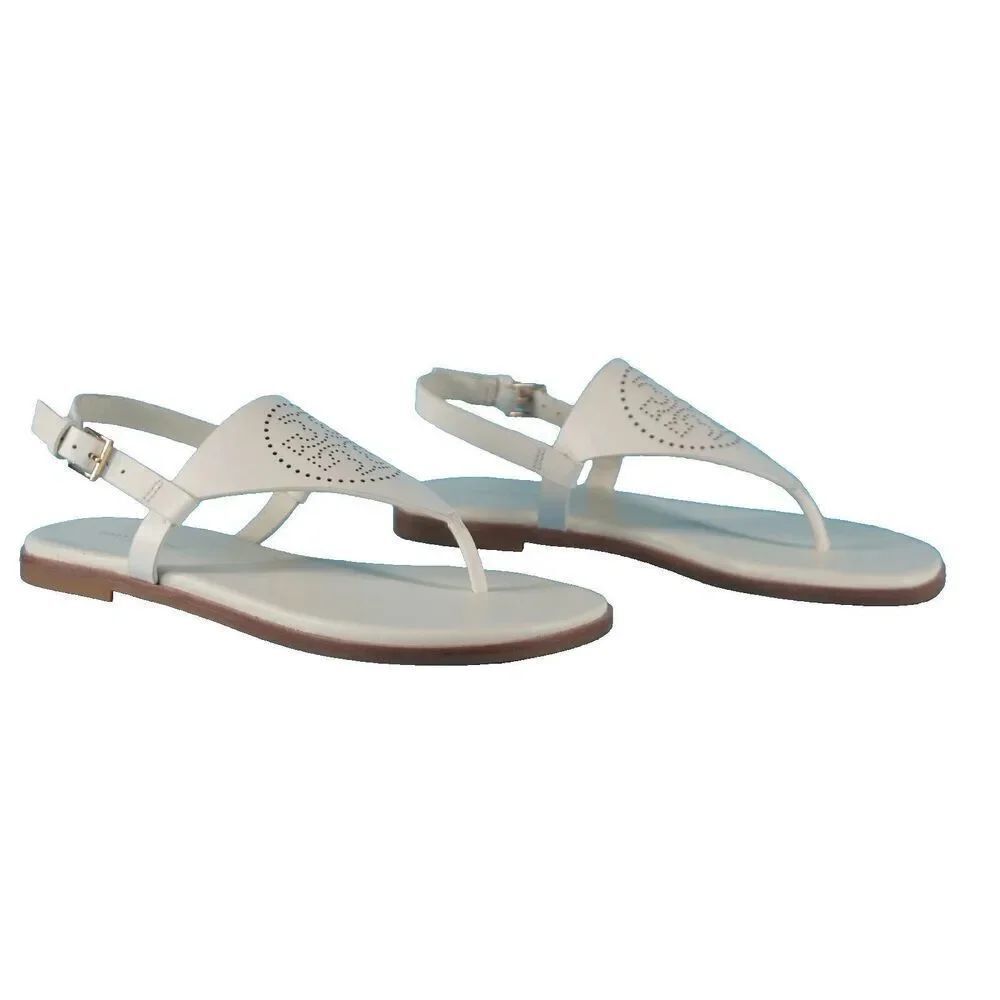 New Tory Burch Capri T Strap Perforated Logo Thong Flip Flop Sandal Size 10.5 $2 - Picture 3 of 8